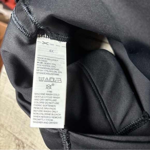 Old Navy Active Women Bra 3X Black Poly Blend Medium Support Powersoft Racerback - Picture 15 of 16